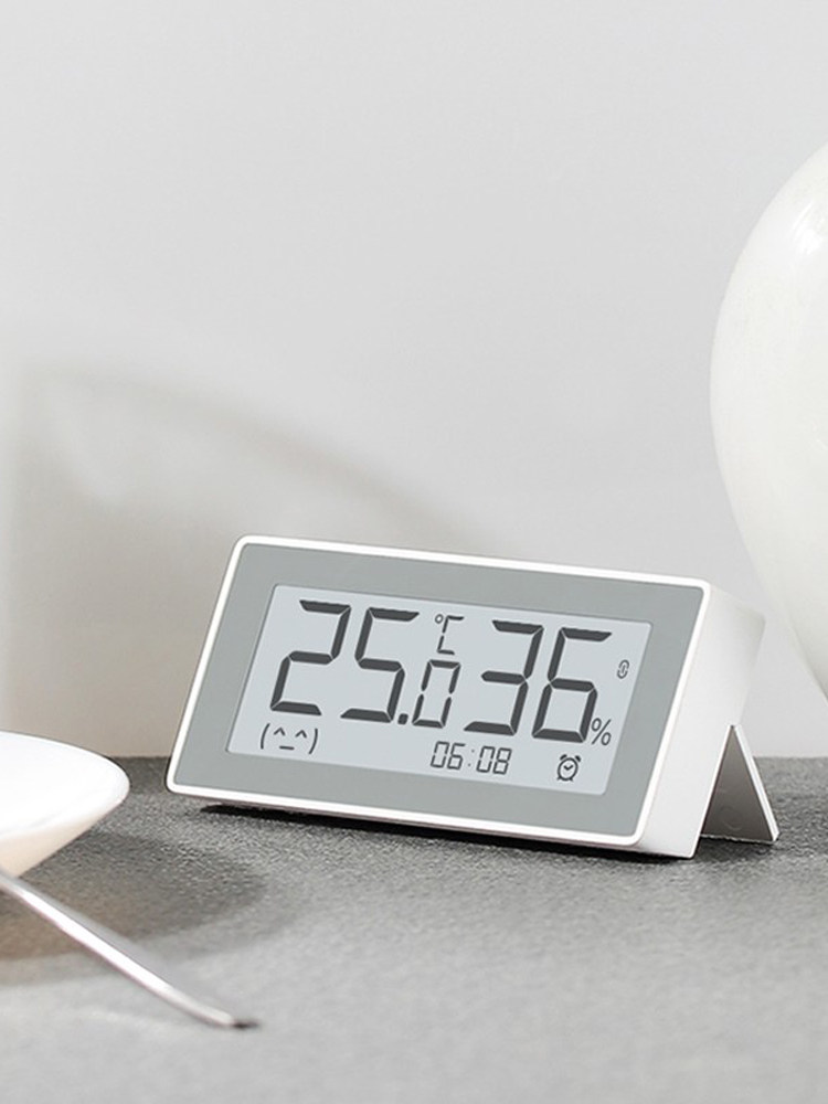 Second-By-Second Humidity Measurement Smart Clock Thermometer Hygrometer Timer Alarm Clock E-Ink Screen Calendar Humidity Monitor