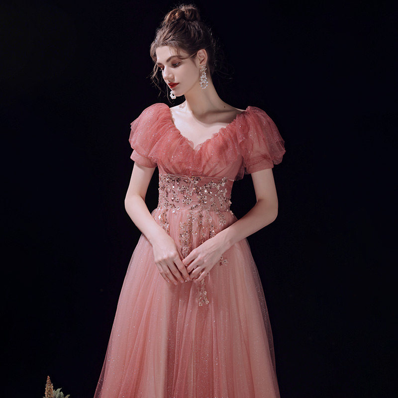 Gown dress Lady Banquet Temperament 2022 New engagement nepotism Fairy Air Dreamy Toast can normally be worn with weight