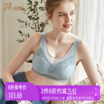 Top Guagua summer lace wide sling womens bra through cup large size pregnant womens bra