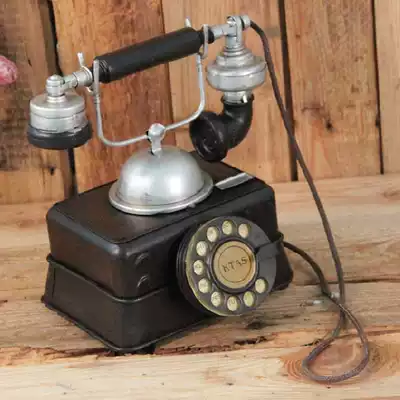 European style retro telephone model wrought home furnishings window photography props phone decorations gifts