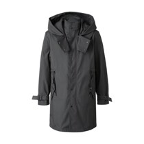 Spring mecity hooded Pike loose drawstring fashion windbreaker long warm cotton coat 537249