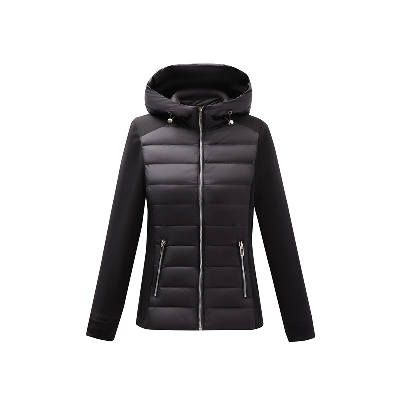 [Exclusive to Da Pan] Tfk Lightweight Slim-Fit Knitted Patchwork Goose down Jacket 6866