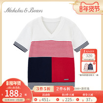 nicholasbears Children's Spring Knit sweaters Boys V-shirt short sweater bottom shirt top top children's clothing