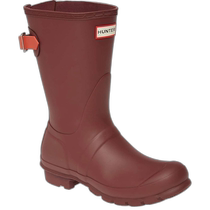 Hunter Womens Original Short Back Adjustable Rain Boots (Rumble Red Siren Color) - Rumble Red