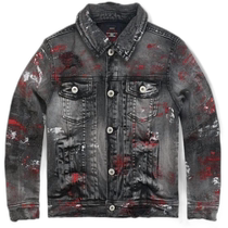jordan craig childrens Avalanche denim trucker jacket (red) - bred