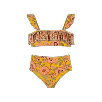 Hong Kong direct mail ZIMMERMANN girls ruffled Lycra bikini set childrens clothing