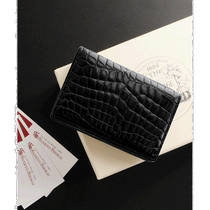Japanese direct mail sankyo shokai mens and womens luxury crocodile leather business card holder that can store credit at the same time