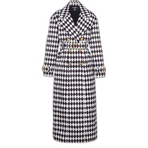 Hong Kong direct mail fashionable luxury Balmain Balmain womens diamond print belted trench coat 3615884779