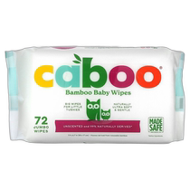 CabooBamboo Baby Wipes Unscented 72 Jumbo Wipes
