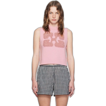 (Direct mail from the United States) GANNI) pink wool blend vest