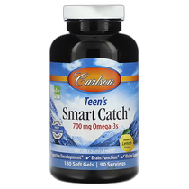 CarlsonTeens Smart Catch Natural Lemon Flavor 350 mg 18 from Hong Kong