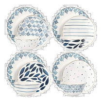 Lenox Blue Bay 12-Piece Dinnerware Set - Multiple Pieces (American Outlet) Straight Hair