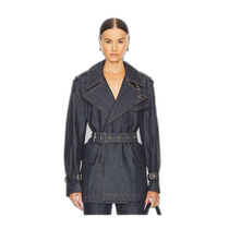 Hong Kong direct mail fashionable luxury Helmut Lang womens knight trench coat O05HW103