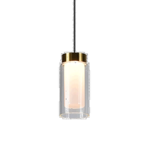 vonnGenoa VAP2111BL 5-Inch Integrated LED Pendant Light with Black Glass Shade - Black