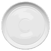 Staub Ceramic Dinnerware 4-Piece 10-Inch Dinner Plate Set - White (American Outlet) Straight