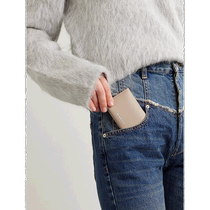 Hong Kong Direct Mail Trendy Luxury Acne Studios Womens Wallet Cowhide Silver