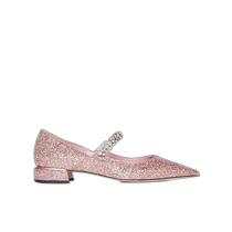 Hong Kong Direct Mail Fashion Luxury Jimmy Choo Womens Pointed Toe Ballet Shoes BINGPUMPFLA
