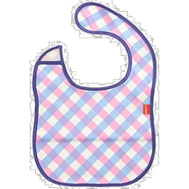 (Direct mail from Japan) Pigeon weaning bib easy to remove stains soft and lightweight plaid