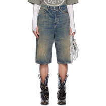 Hong Kong direct mail fashion luxury Acne Studios womens blue faded denim shorts AE007