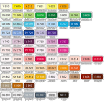 Self-operated｜Marvie Le Plume 72 Color A Set Black Shaft 3000B-72A