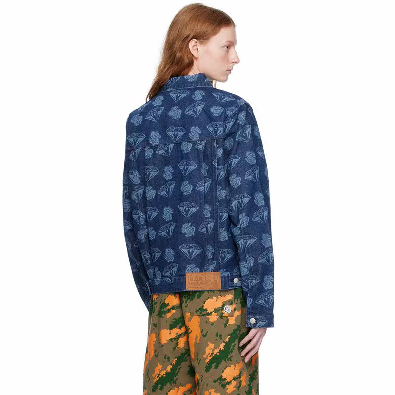 Куртка для йоги 香港直邮潮奢 billionaire boys club 女士海军蓝印花牛仔夹克