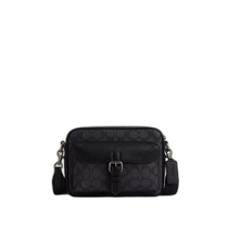 U.S. Direct Mail Coach Warner Crossbody Bag Made of Iconic Canvas Bronze Charcoal Gray