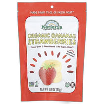 Hong Kong direct mail Natierra organic freeze-dried bananas and strawberries 1 8 oz (51 g)