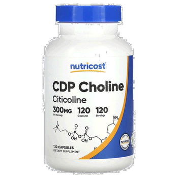 Hong kong straight hair nutricost choline, citicoline choline ການທໍາງານຂອງສະຫມອງຫຼຸດຜ່ອນຄວາມຕ້ານທານຂອງເສັ້ນເລືອດສະຫມອງ 120 capsules