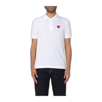 Hong Kong direct mail trendy luxury Comme Des GarÇons Rei Kawakubo mens heart-shaped embroidered short-sleeved Pol