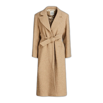 Hong Kong direct mail fashionable luxury Sandro womens belted tweed coat SFPOU00589