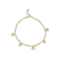 Savvy cie jewels brass gold-plated star anklet yellow (American outlet) straight hair