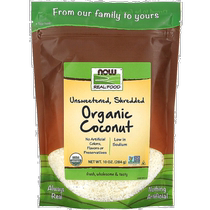 Hong Kong Hair Straightener NOW Coconut Chopped Real Food Organic Dosage 3 scoops 284mg per time