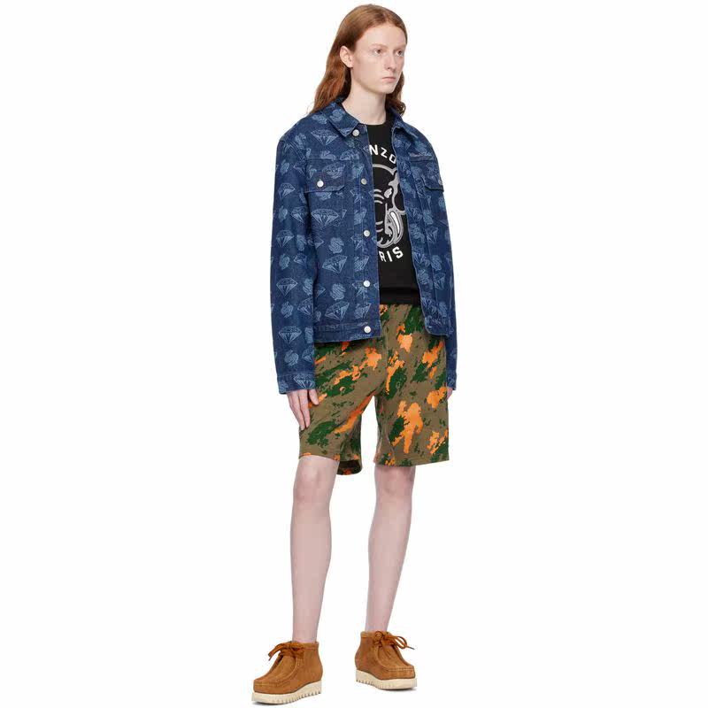 Куртка для йоги 香港直邮潮奢 billionaire boys club 女士海军蓝印花牛仔夹克