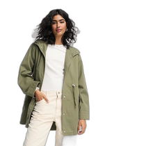 Directly shipped from Hong Kong fashionable luxury ASOS womens design lightweight washed coat (khaki)