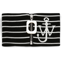 Hong Kong direct mail trendy luxury J W Anderson womens Jwa striped collar with tabs KW1127YN0