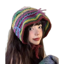 Japanese direct mail WEGO womens colorful striped bow scarf DF24AU08SG0008