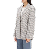 香港直邮潮奢 Acne Studios 女士Acne Studios 方格单排扣西装外
