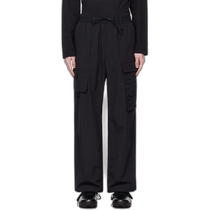 Hong Kong direct mail trendy luxury Y-3 mens black pleated overalls IV5838 print