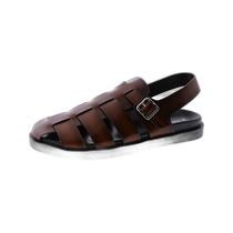 stacy adamsMontego Mens Faux Leather Closed Fisherman Sandal - Brandy (