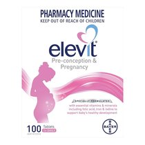 Elevit Pregnancy Pregnancy Multivitamin Folic Acid Tablets for Pregnant Women 100 Tablets Box
