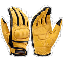 (Direct mail from Japan) Daytona motorcycle gloves cowhide tough protection touch screen available in spring summer autumn and winter yellow