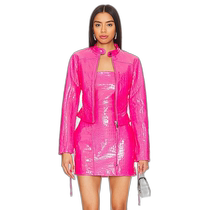 Hong Kong direct mail trendy luxury retrofête womens Brynn leather jacket R24