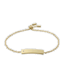 Fossil Womens Gold Stainless Steel Chain Bracelet - Gold (American Outlet) Straight Hair Fossil