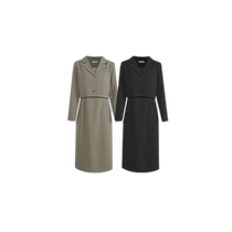 Korean direct mail RIRINCO] CARSUTS short long jacket suspender long dress two-piece set packaging