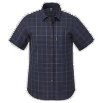 Japanese fashion errand Montbell Mengbeo womens plaid short-sleeved shirt NV S 1114624