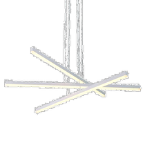 vonnSirius VMP25030WH 40-Inch White Integrated LED Pendant Light Fixture - White (