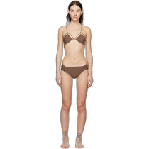 Hong Kong direct mail fashion luxury Nensi Dojaka womens exclusive taupe bikini NDAW22AC