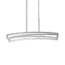 vonnSirius VMC33440AL 46-Inch Silver Integrated LED Linear Chandelier Fixture -