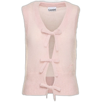 Hong Kong direct mail trendy luxury GANNI GANNI womens lightweight mohair blend lace-up vest