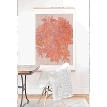 deny designsSewzinski Dahlia II Art Print with Oak Hanger - Pink